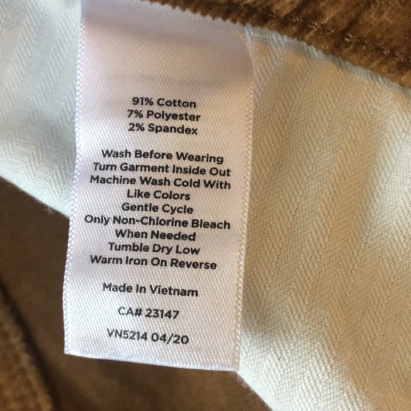 Talbots Corduroy High Waist Ankle Jeggings Sz 16 - Picture 5 of 10